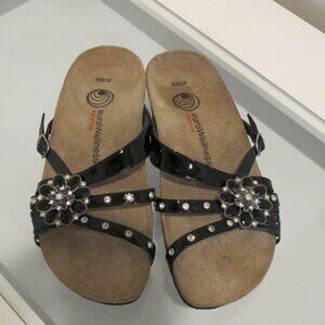 Euro wellness sandal blck Sz 8